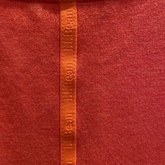 L.L Bean SoftFlex Crewneck Dolman Sleeve Pullover Peachy Orange LARGE PETITE - Picture 5 of 8